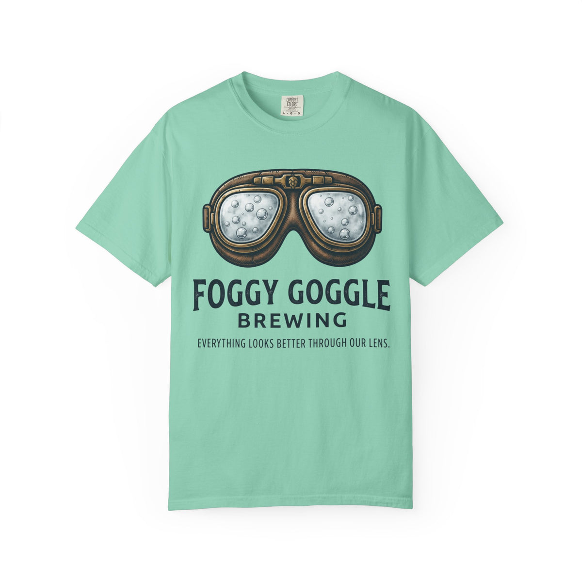 Color: Island Reef | Foggy Goggle Brewing Unisex Garment-Dyed Tee