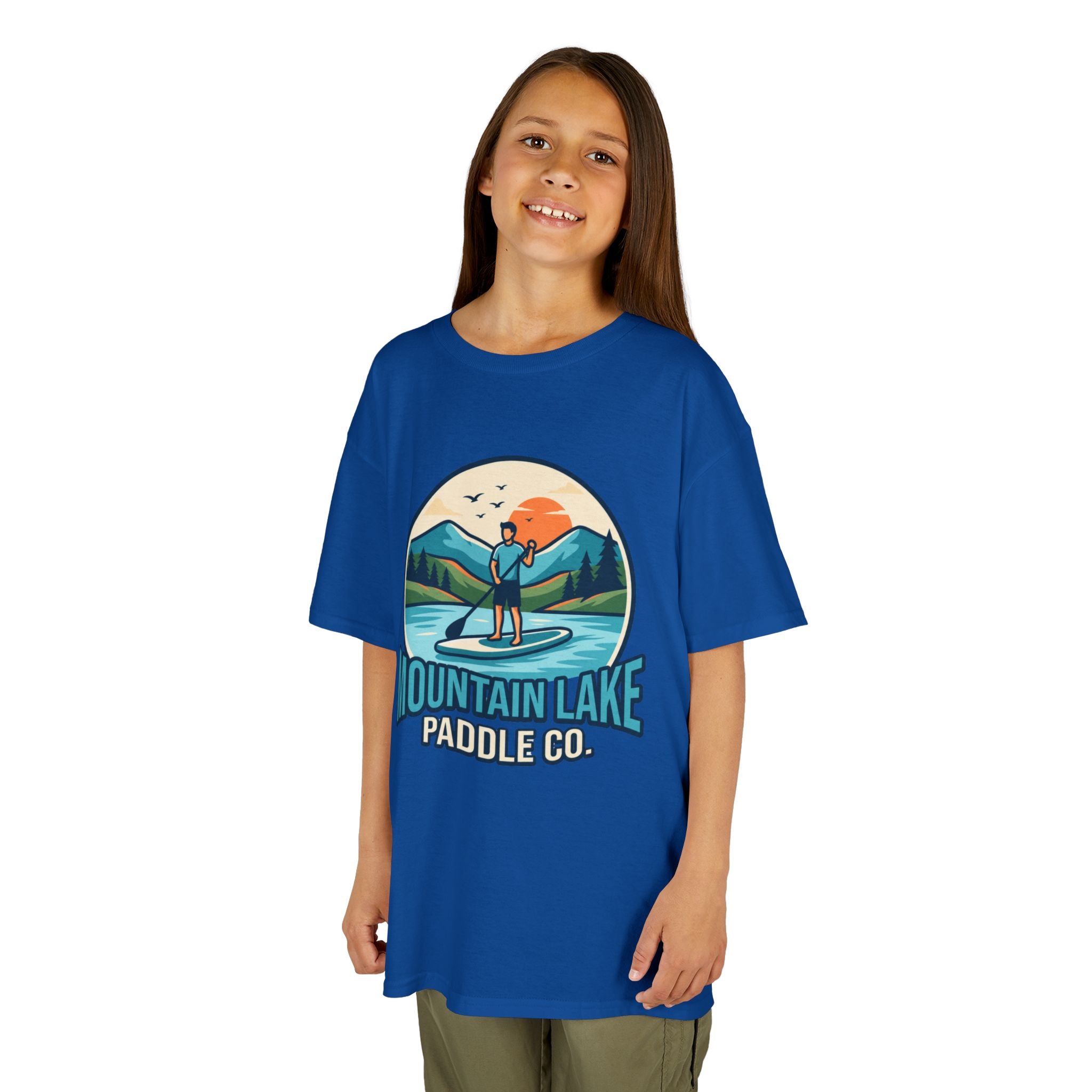 "Mountain Lake Paddle Board" Kids Tee