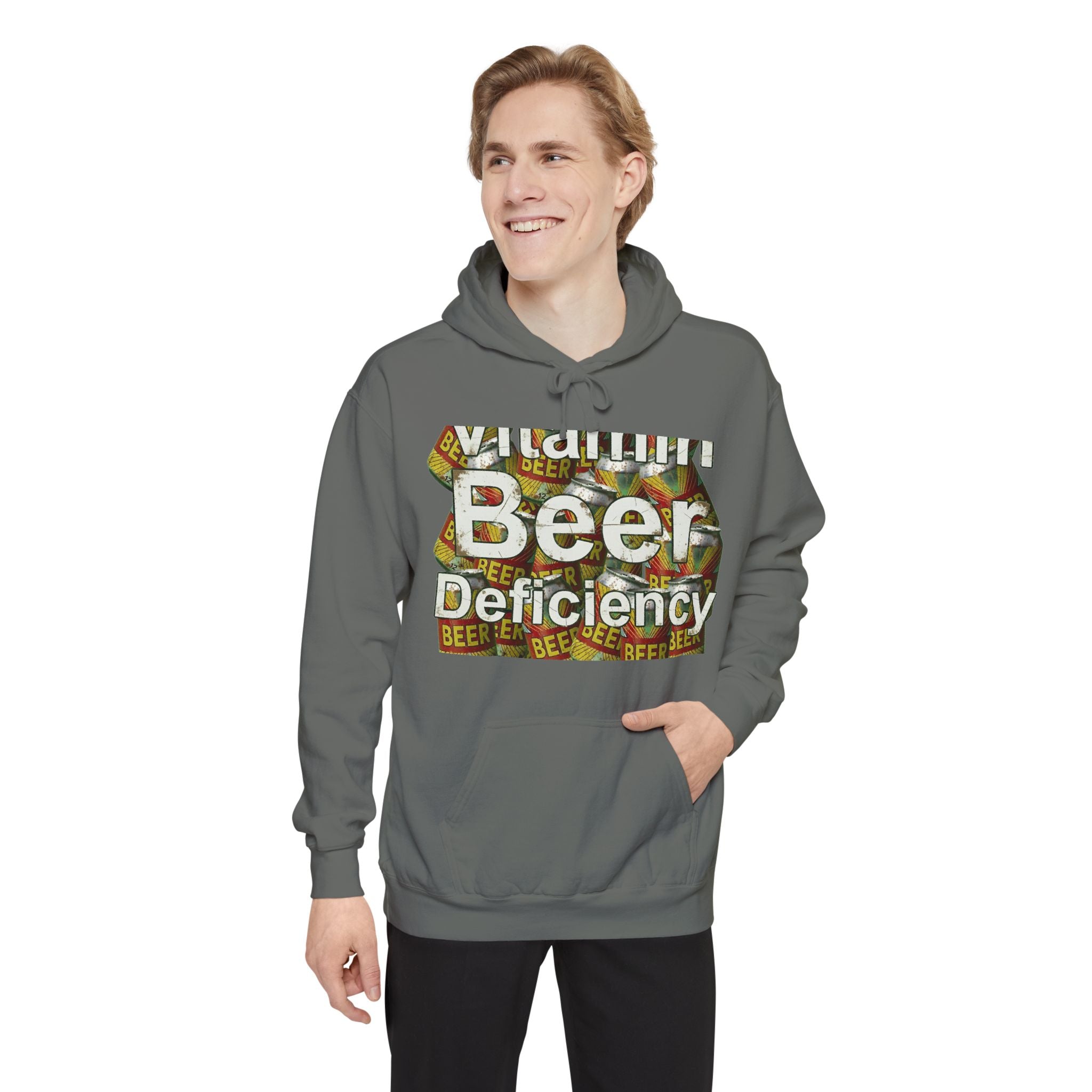 Vitamin Beer: My Daily Dose | Garment-Dyed Hoodie — AttitudeShirts