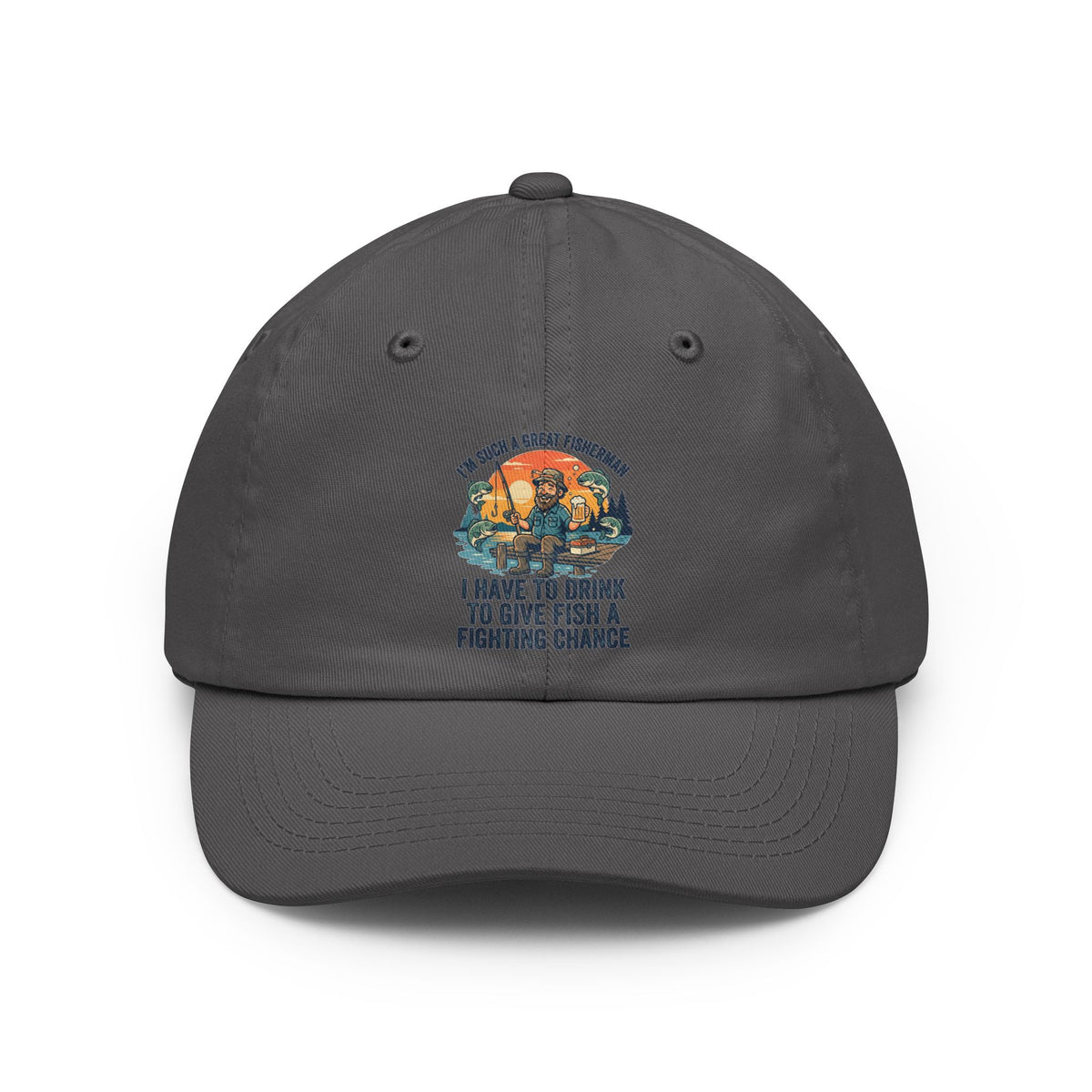 Color: Charcoal | Drink to Give Fish a Fighting Chance Dad Hat