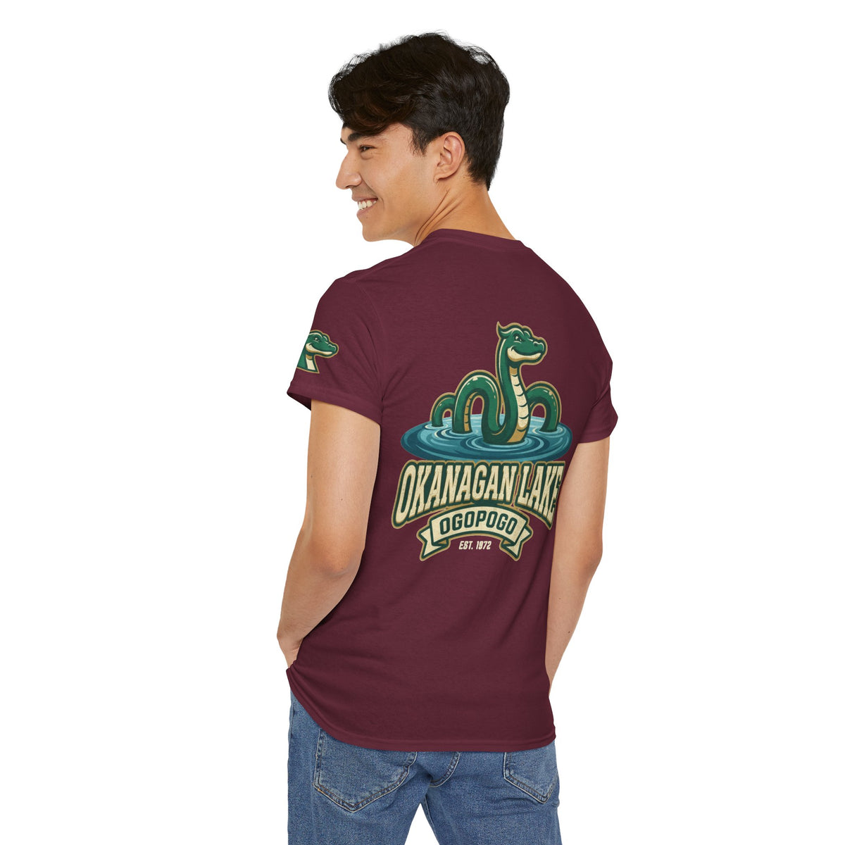 Color: Maroon | Ogopogo (Canada) Premium Graphic Tee