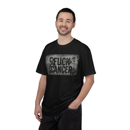 Color: Black | Cancer Can Fuck Right Off | Garment-Dyed Tee — AttitudeShirts