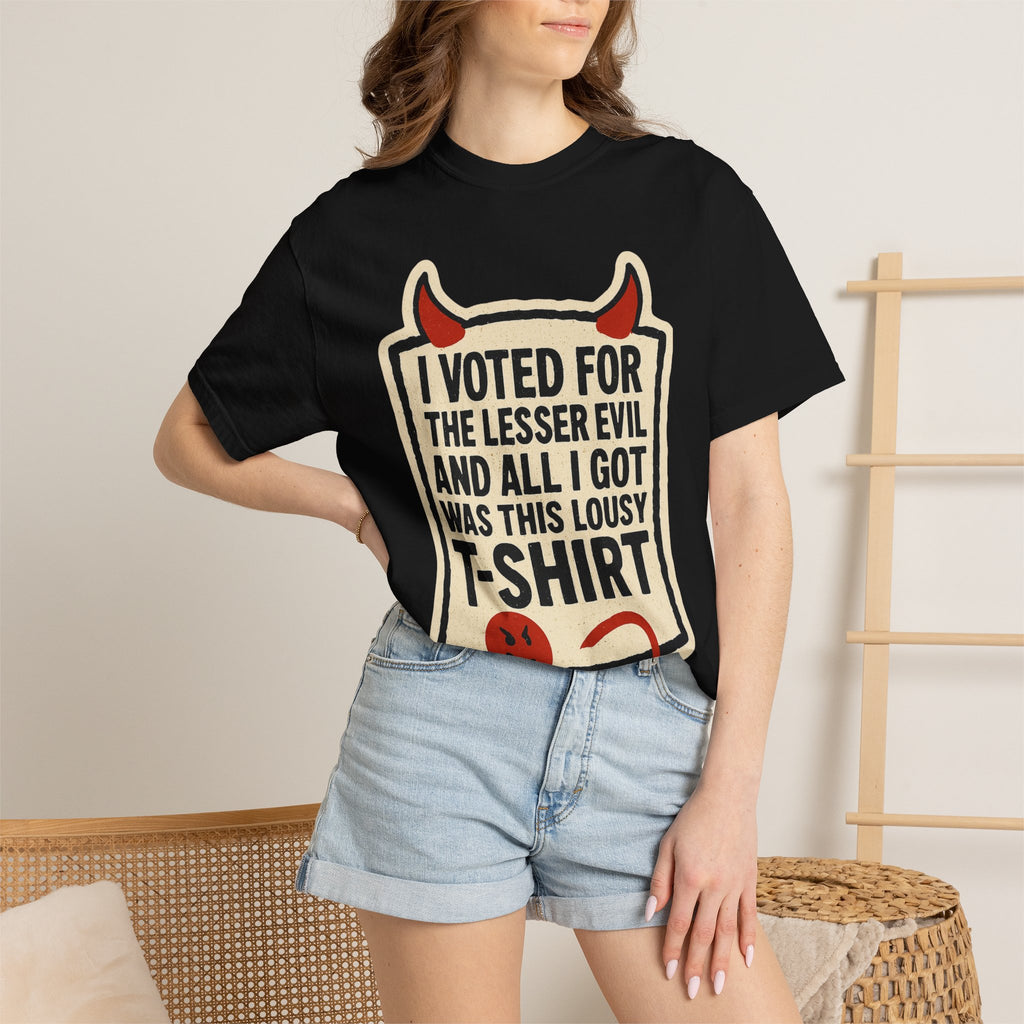 "Lesser Evil" Unisex Garment-Dyed T-shirt