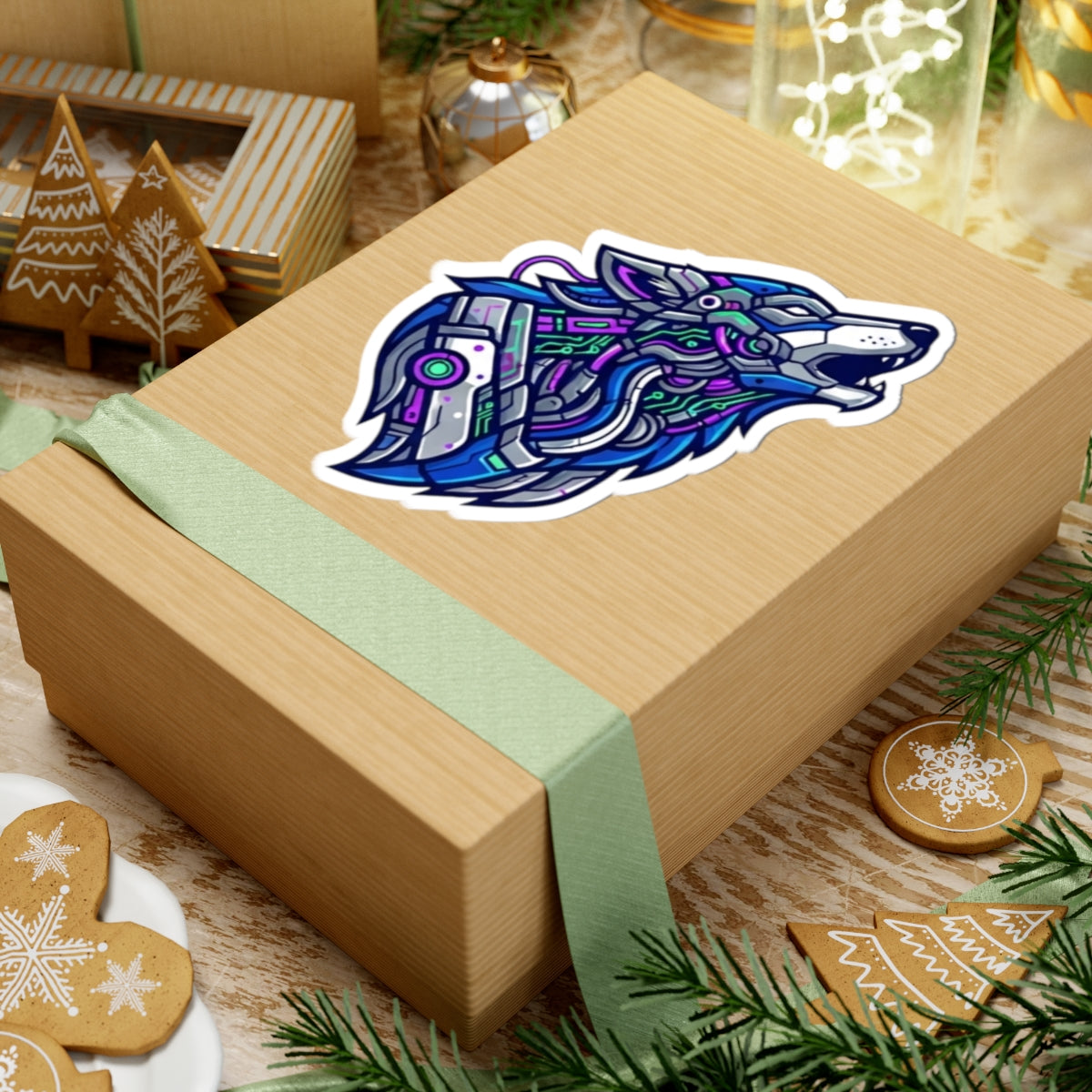 "Cyber Wolf" Sticker — Main