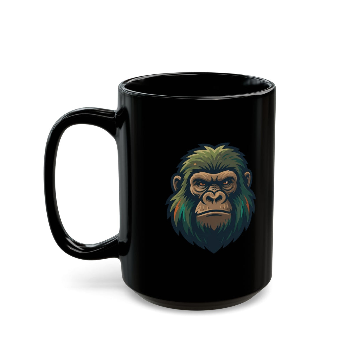 "The Bukit Timah Monkey Man (Singapore)" Black Ceramic Mug — Graphic