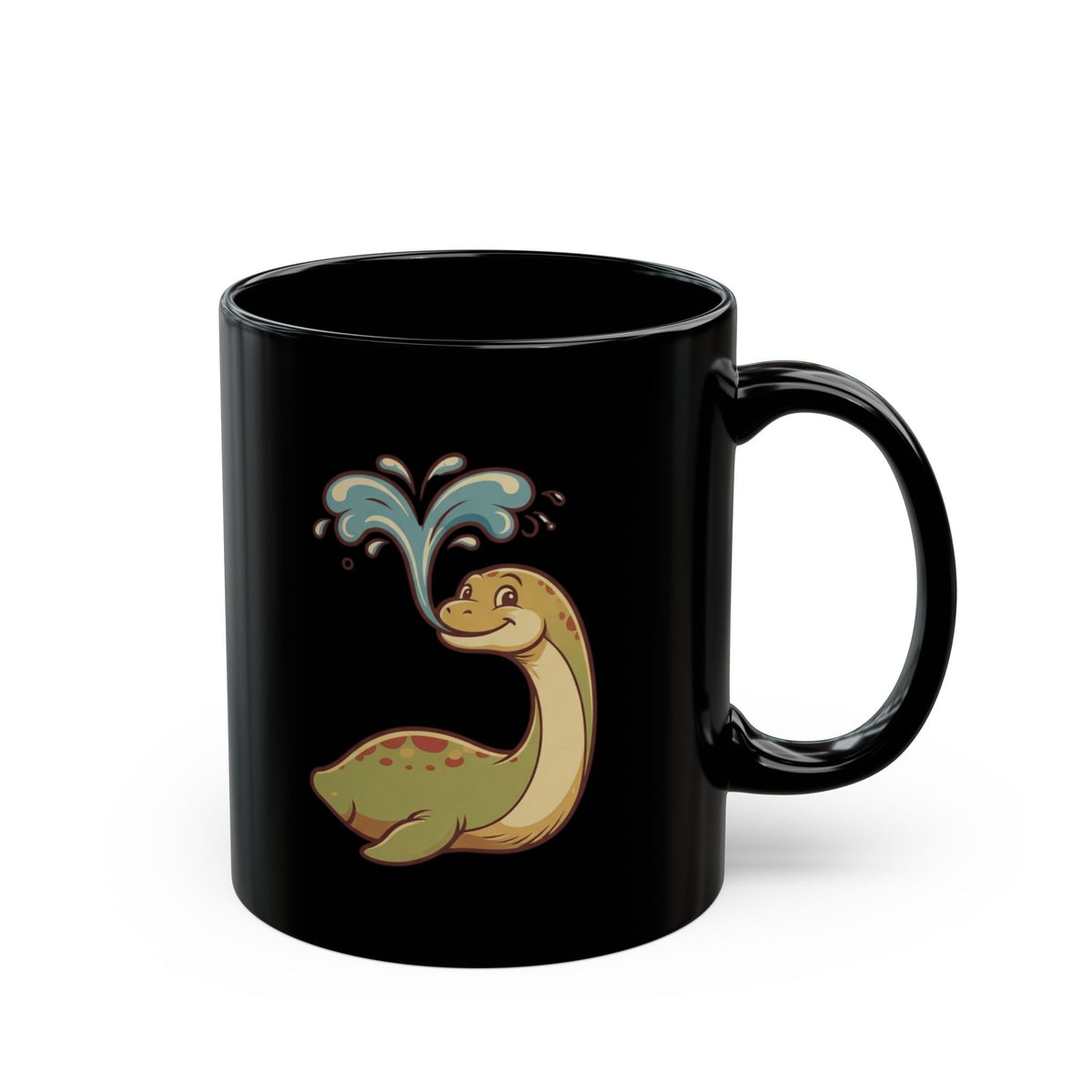 "Champ (Lake Champlain)" Black Ceramic Mug — Graphic