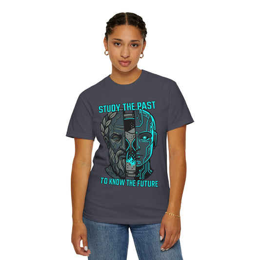 "Study the Past Know the Future" Unisex Garment-Dyed Tee
