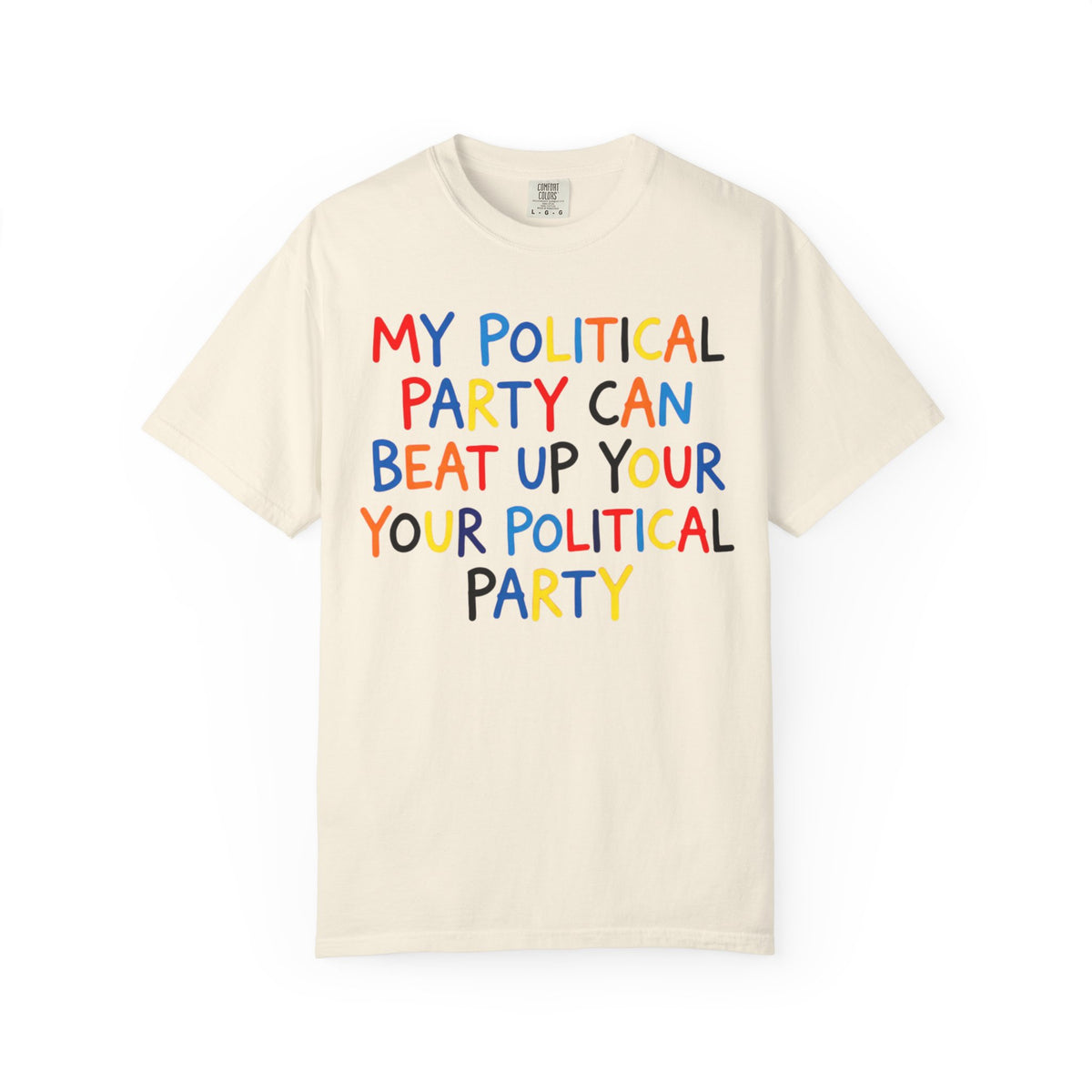 Color: Ivory | Political Parties Unisex Garment-Dyed Tee