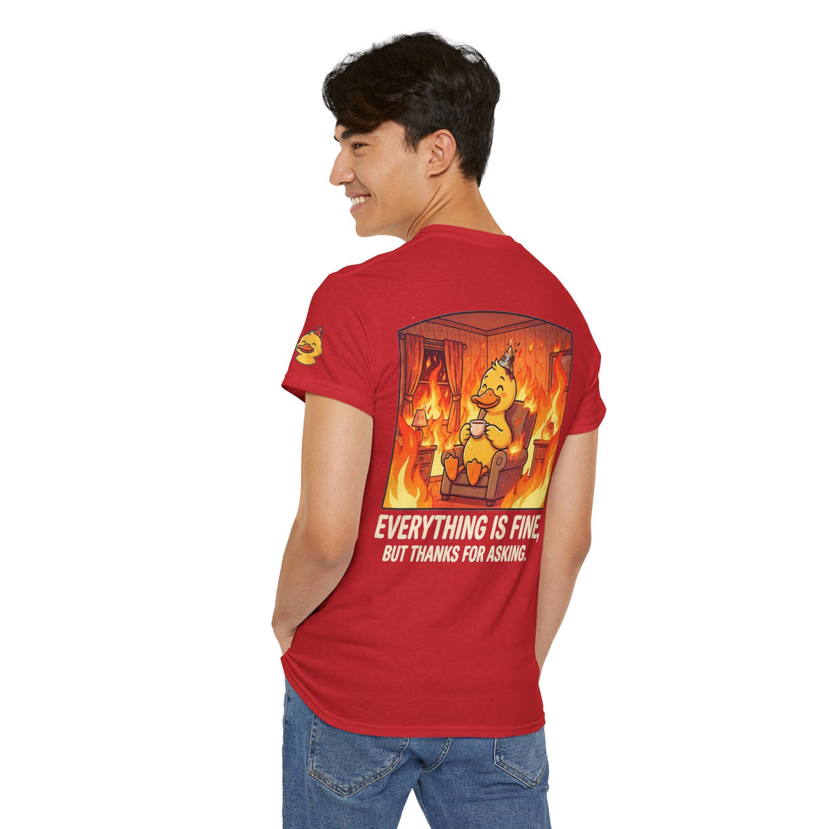 Color: Red | Everything Is Okay Premium Graphic Tee