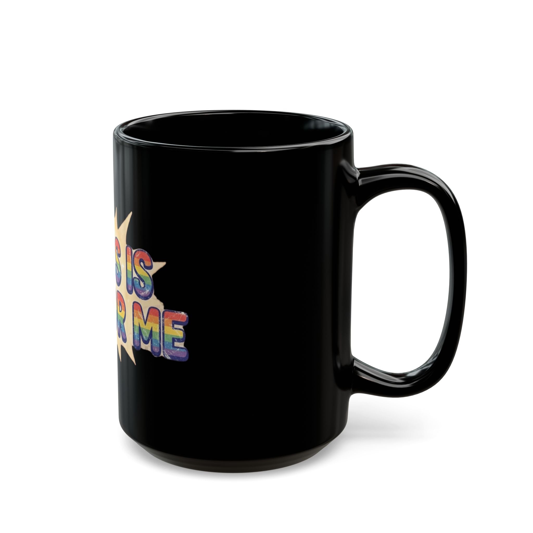 "Jesus is Gay For Me" Black Ceramic Mug