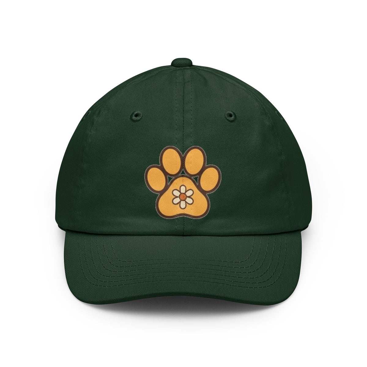 Color: Forest Green | Stay Golden & Bark On Dad Hat — Graphic