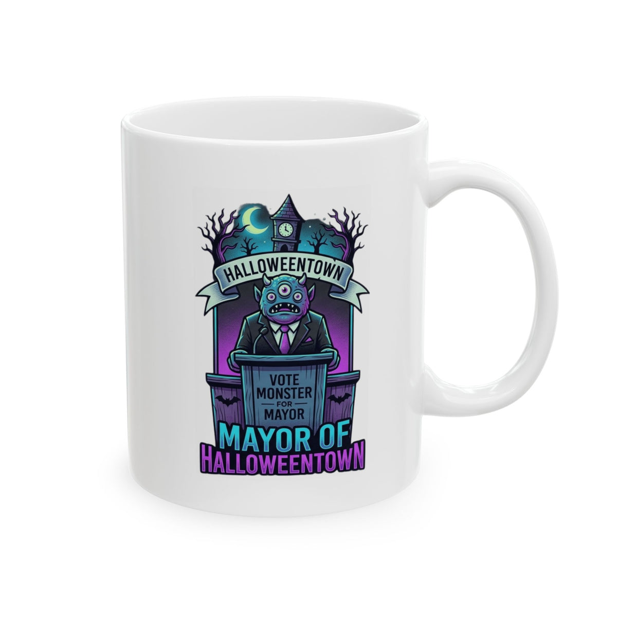 "Mayor Of Halloweentown" White Ceramic Mug