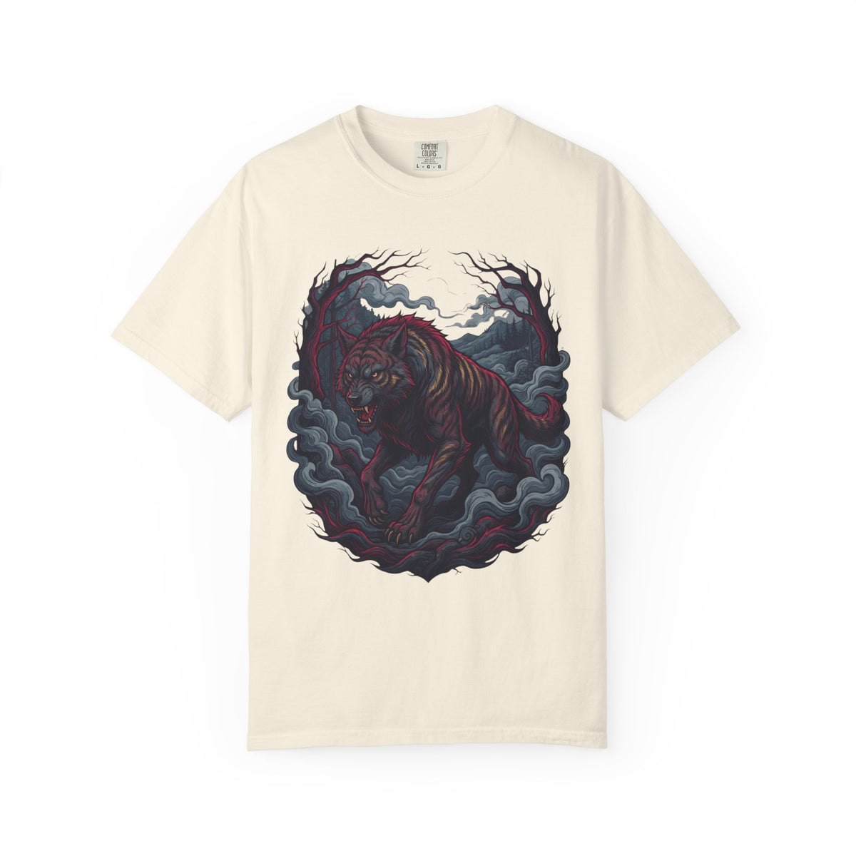 Color: Ivory | The Beast of Gévaudan (France) Unisex Garment-Dyed Tee