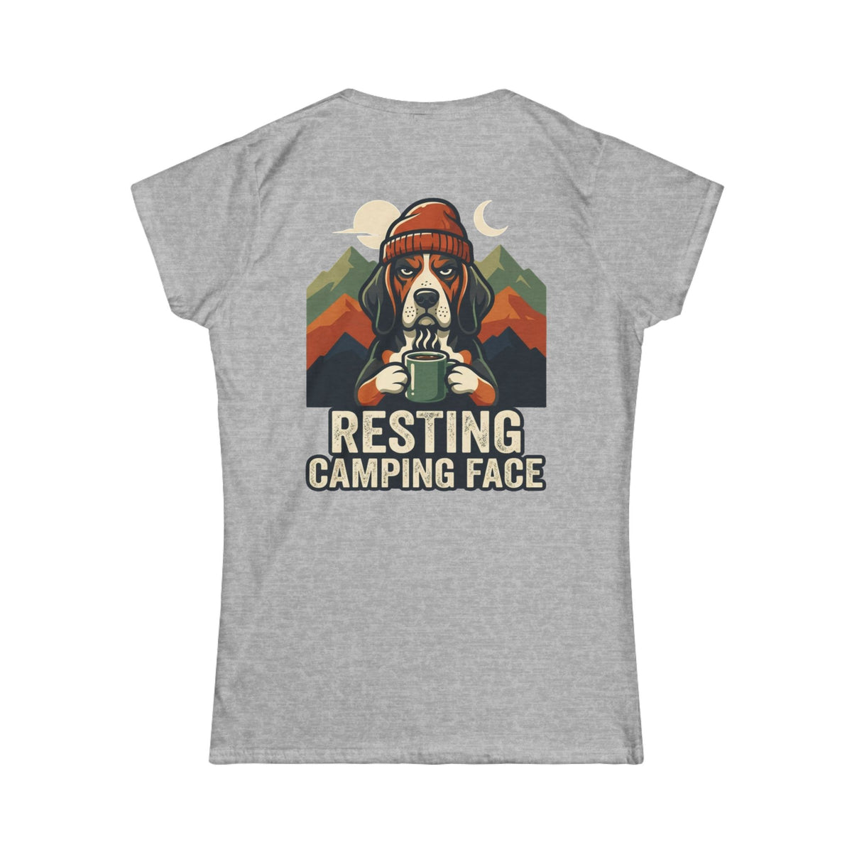 Color: Sport Grey | Resting Camping Face Women's Tee
