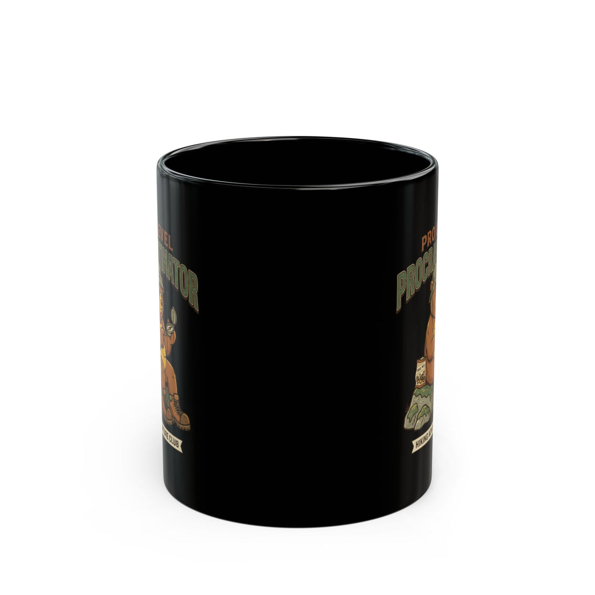 "Pro Level Procrastinator" Black Ceramic Mug