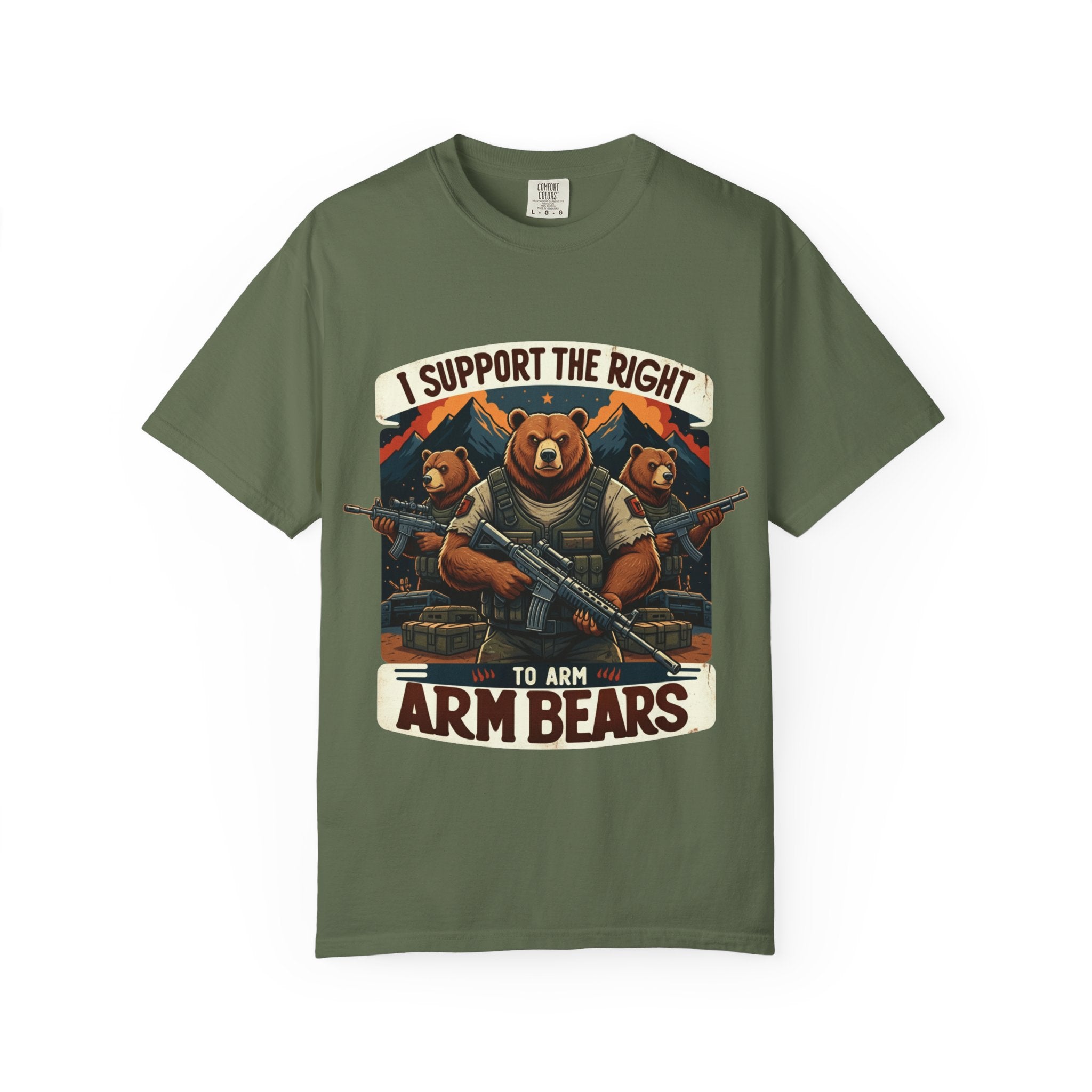 "The Right to Arm Bears (Mountain Division)" Unisex Garment-Dyed T-shirt