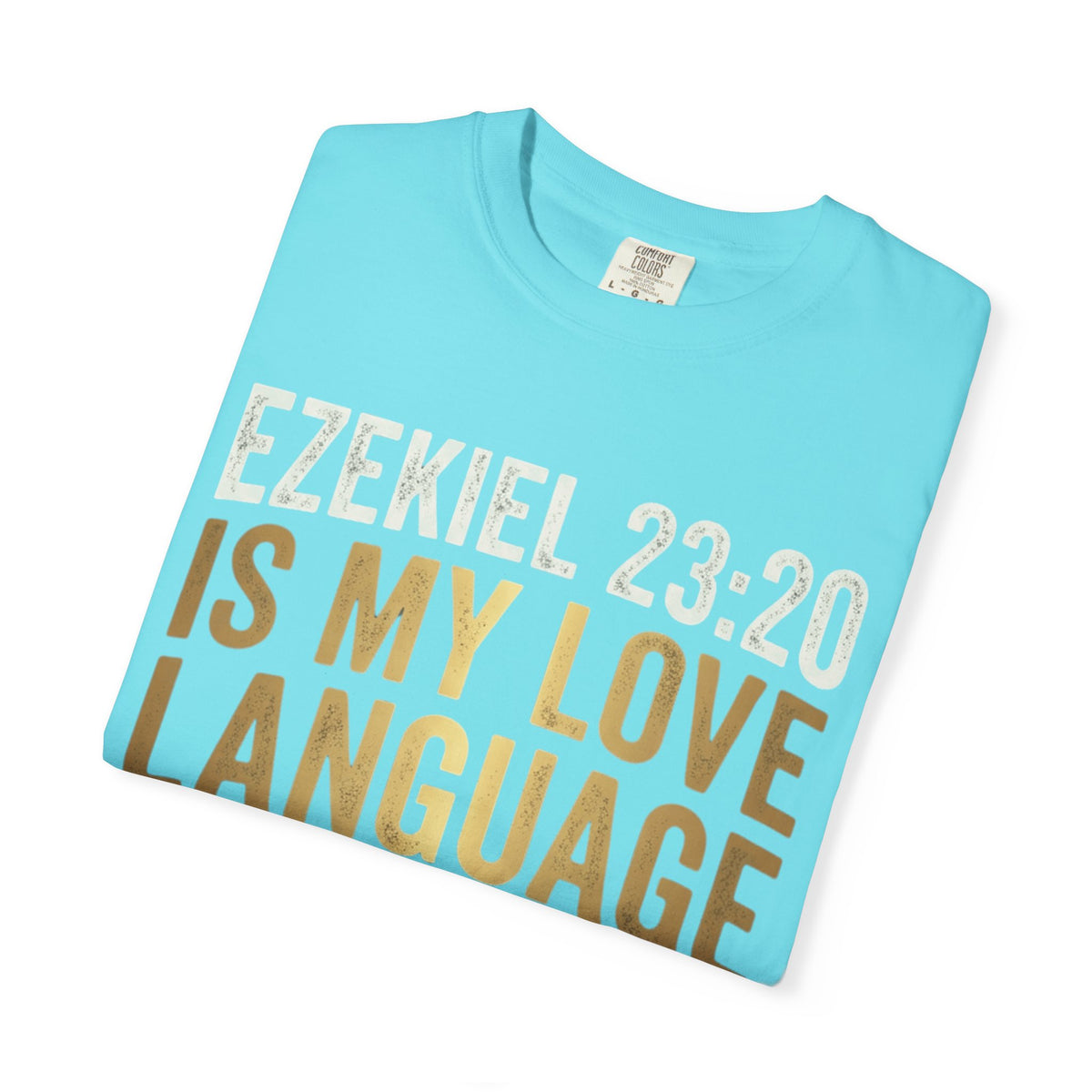 Good Book Series Ezekiel 23 20 Love Language Unisex Garment-Dyed Tee
