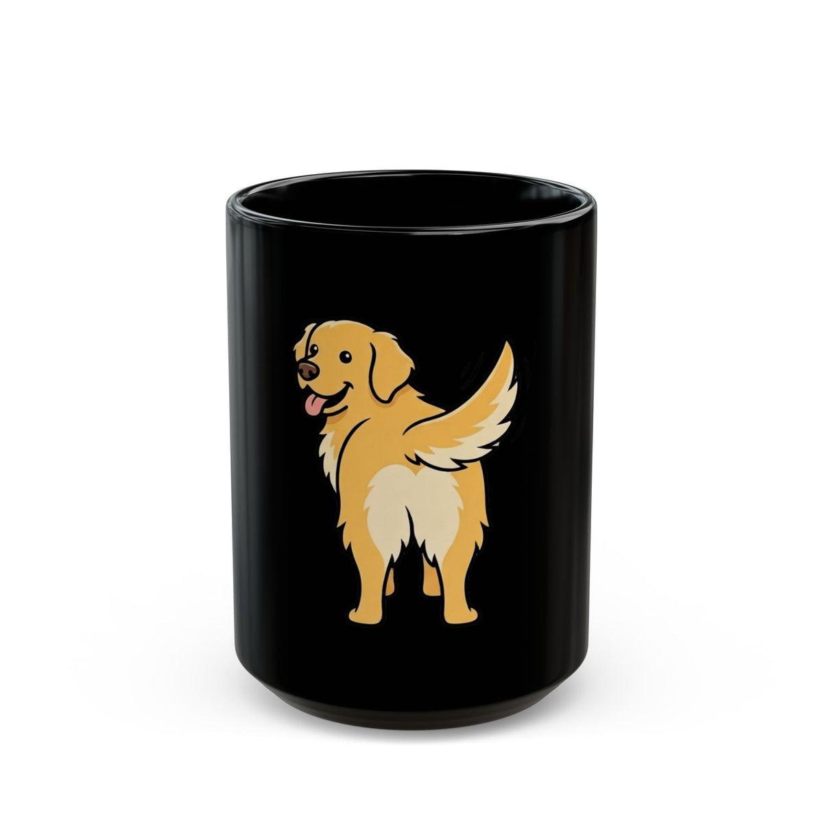 "Nice Tail" Black Ceramic Mug — Graphic