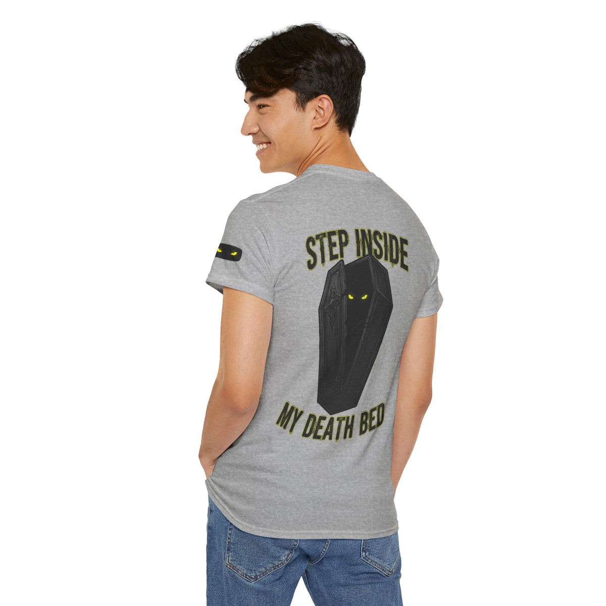 Color: Sport Grey | Step Inside My Death Bed Premium Graphic Tee