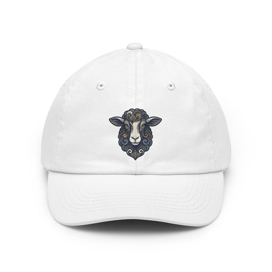 Color: White | Barnyard Sheep Dad Hat — Graphic