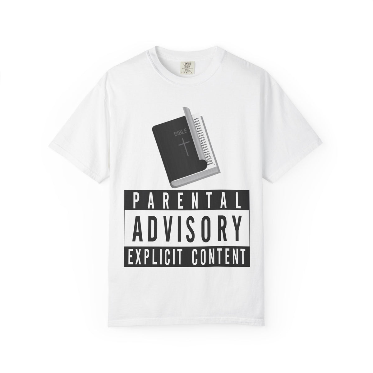 Color: White | Rated R for Religious Unisex Garment-Dyed T-shirt
