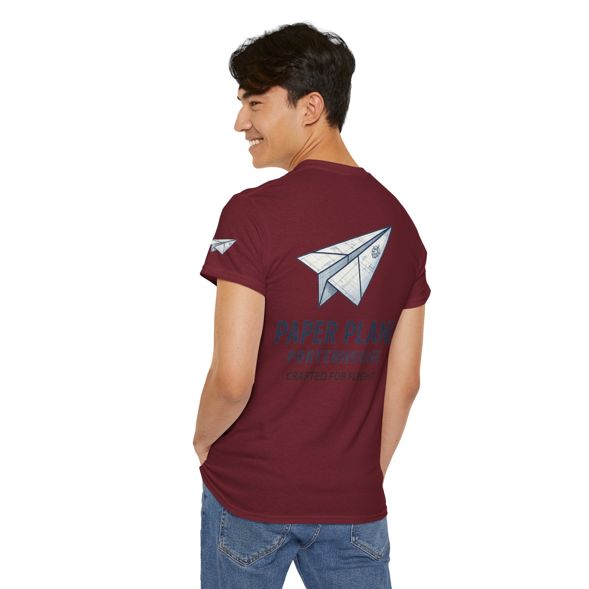 "Paper Plane Porterhouse" Premium Graphic Tee