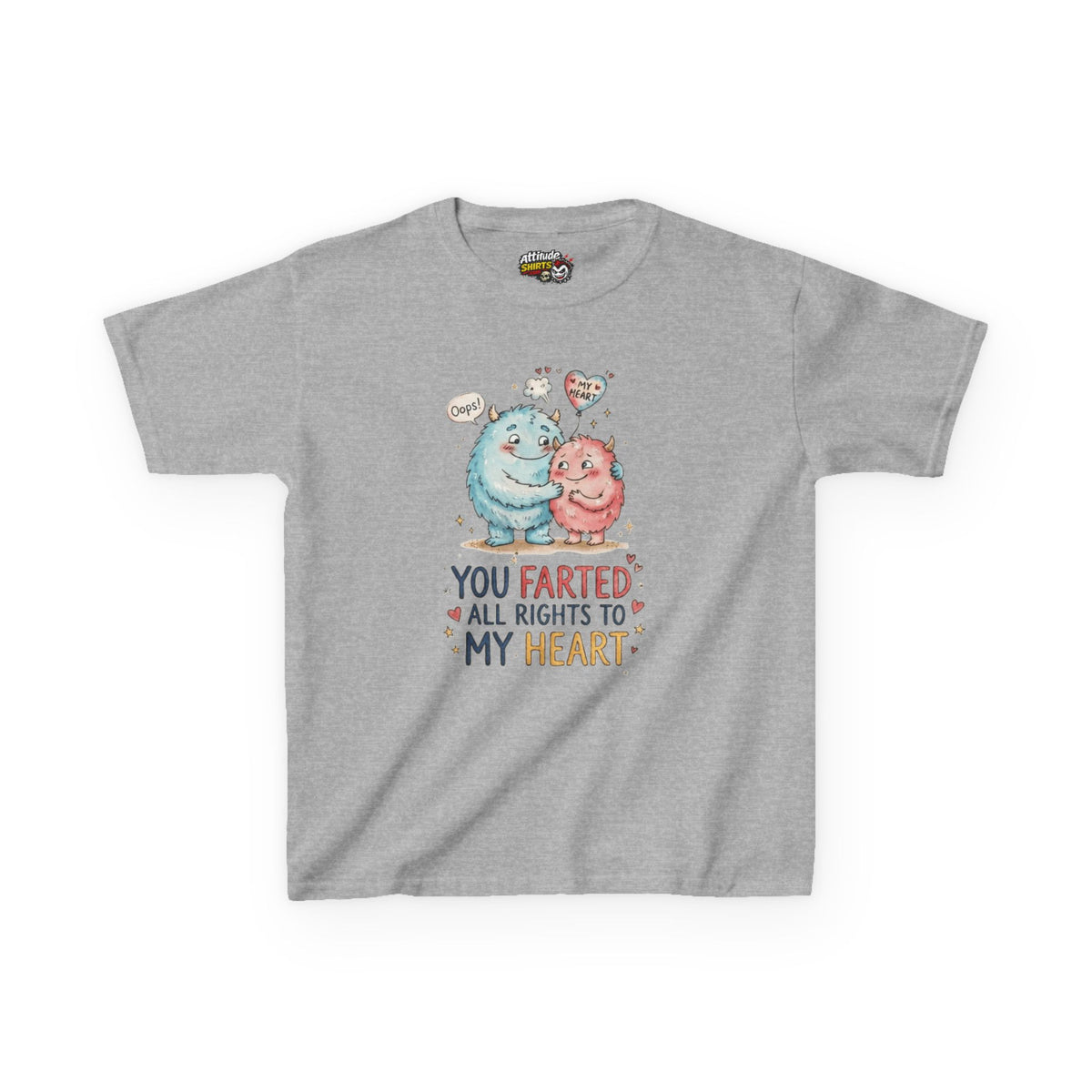 "You Farted All Rights To My Heart" Kids Tee
