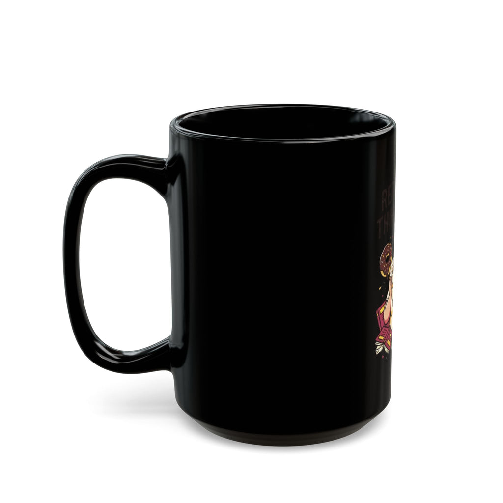 "Repent and Thin No More" Black Ceramic Mug