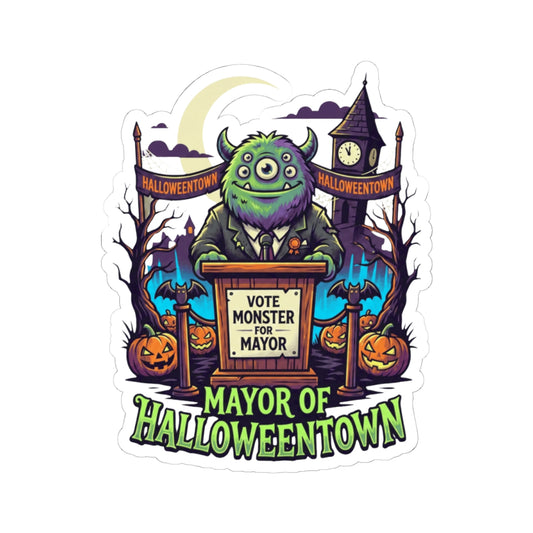 "Vote Monster For Mayor" Sticker — Main