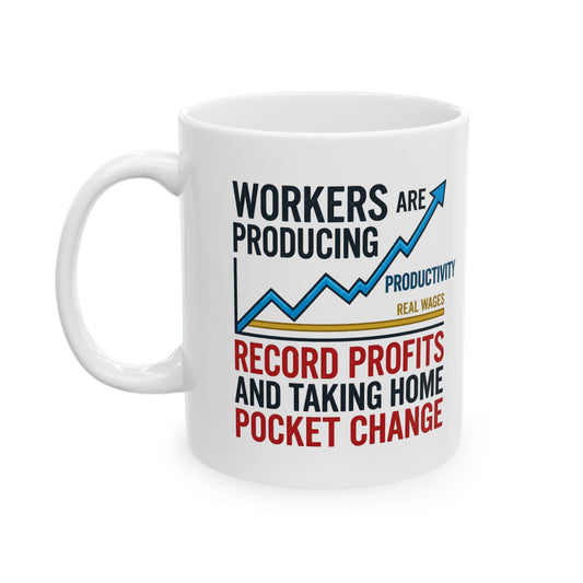 "Protest Series - Share The Value" White Ceramic Mug