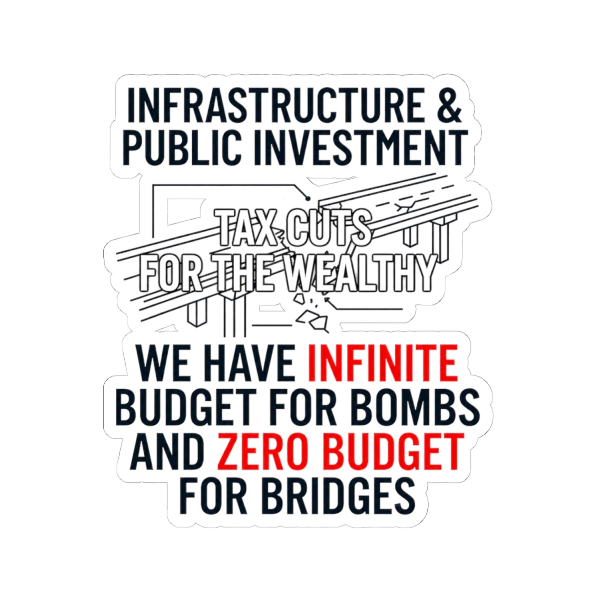 "Protest Series - Fix The Roads" Sticker — Main