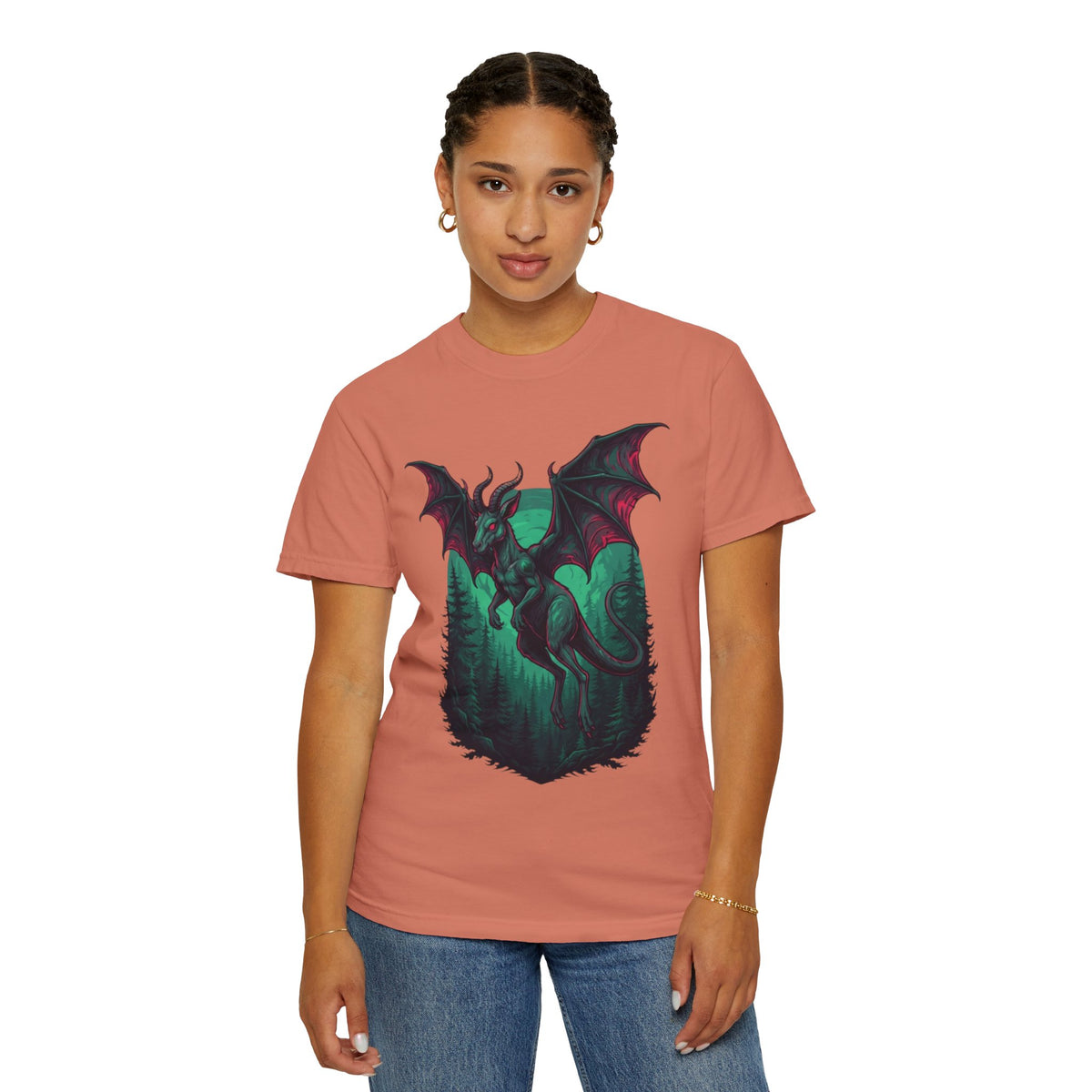 Color: Terracotta | The Jersey Devil (New Jersey, USA) Unisex Garment-Dyed Tee