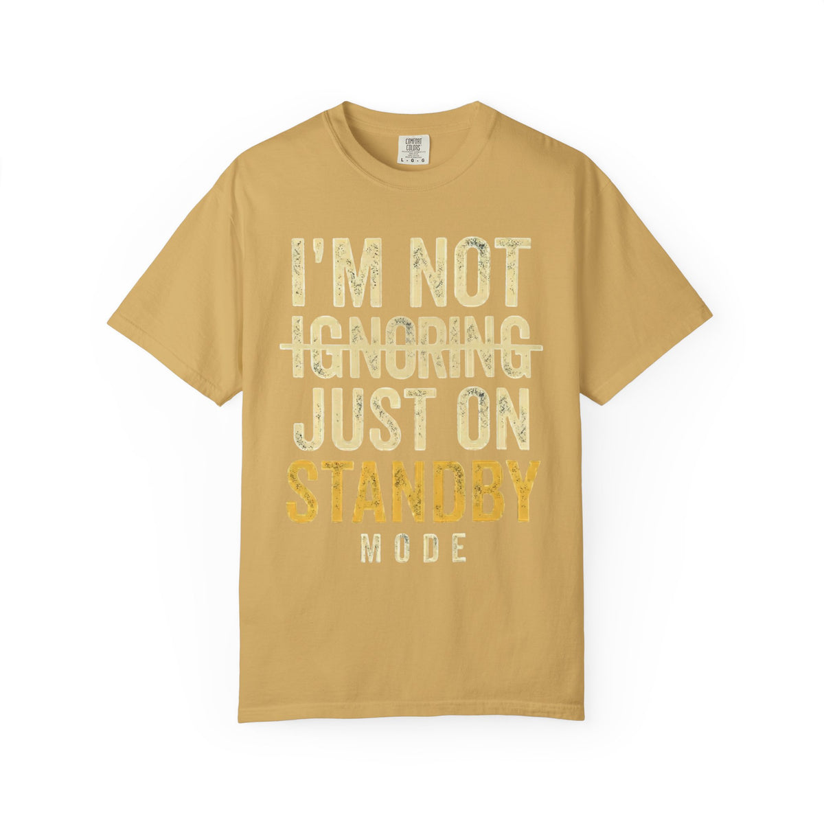 Color: Mustard | Standby Mode Unisex Garment-Dyed Tee