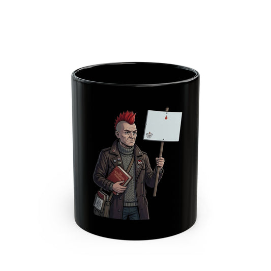 "Quiet" Black Ceramic Mug