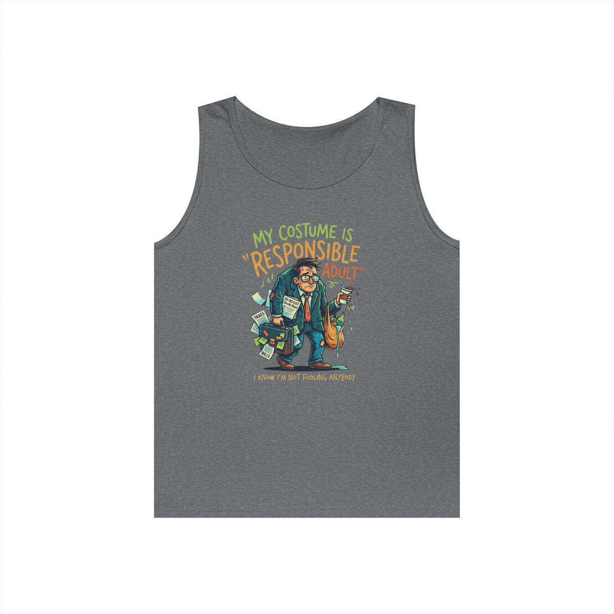 Color: Graphite Heather | Responsible Adult Costume Tank Top