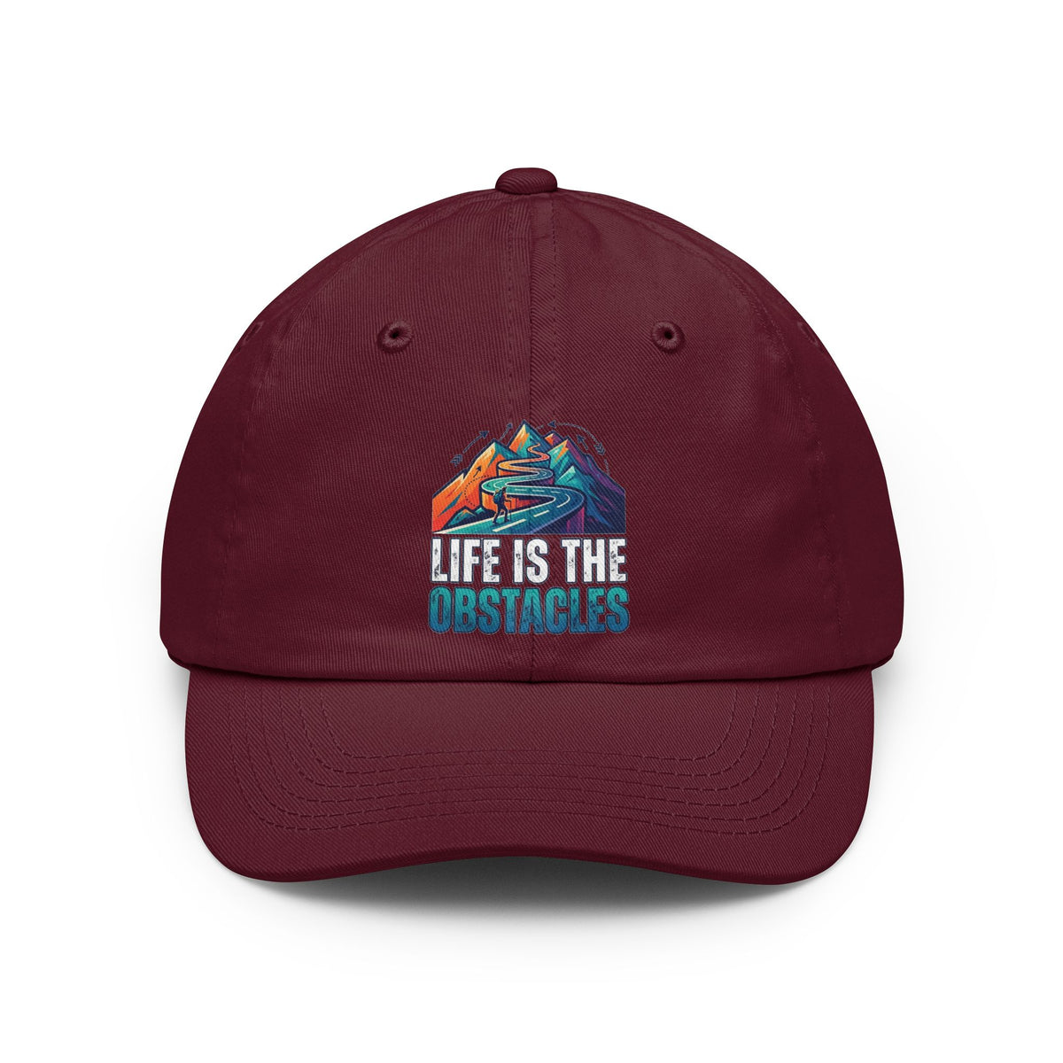 Color: Maroon | Life Is The Obstacles Dad Hat