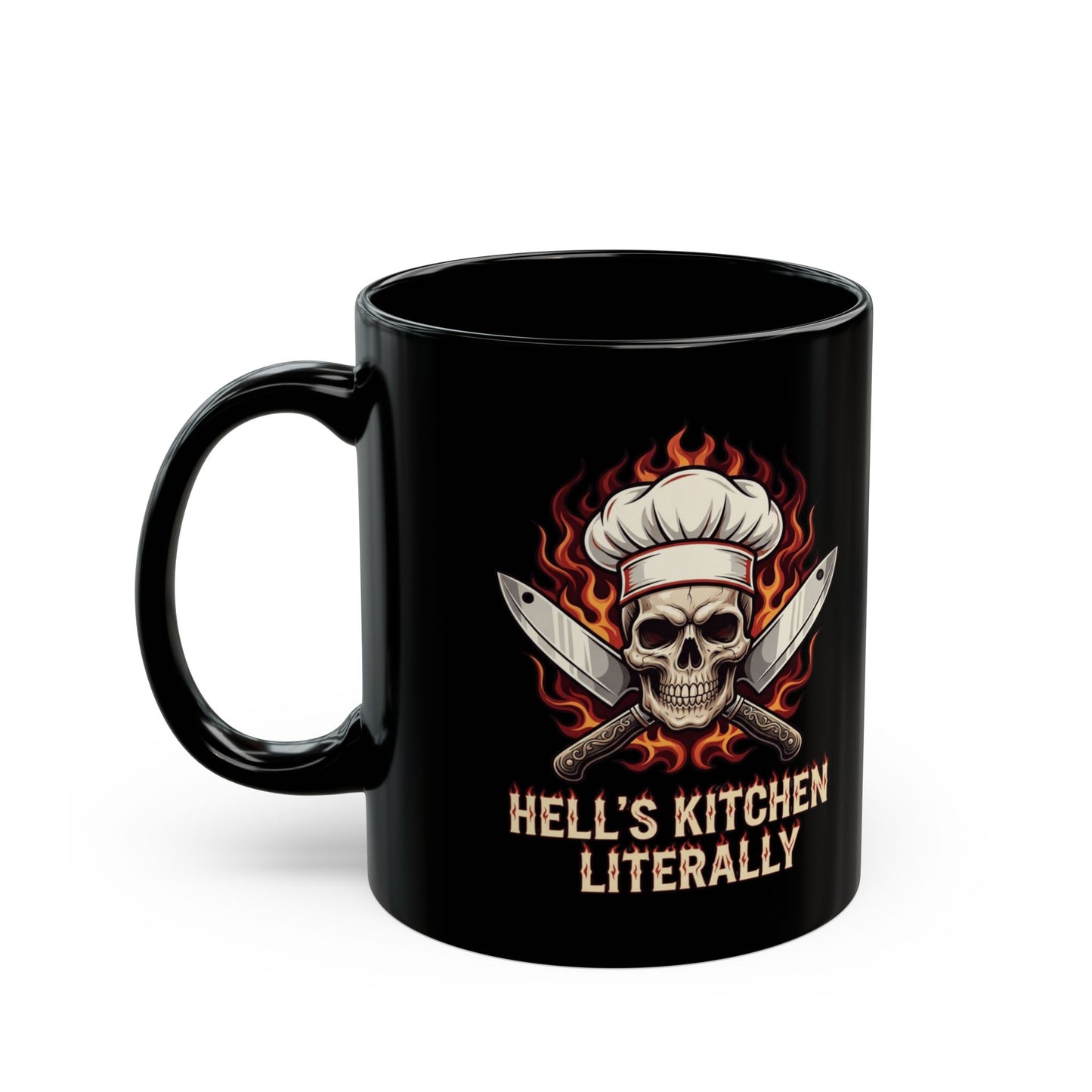 "Hell's Kitchen Literally" Black Ceramic Mug