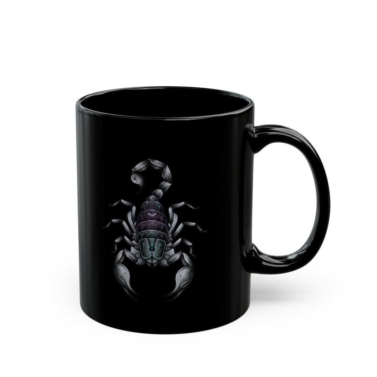 "Scorpio The Mystical Scorpion" Black Ceramic Mug