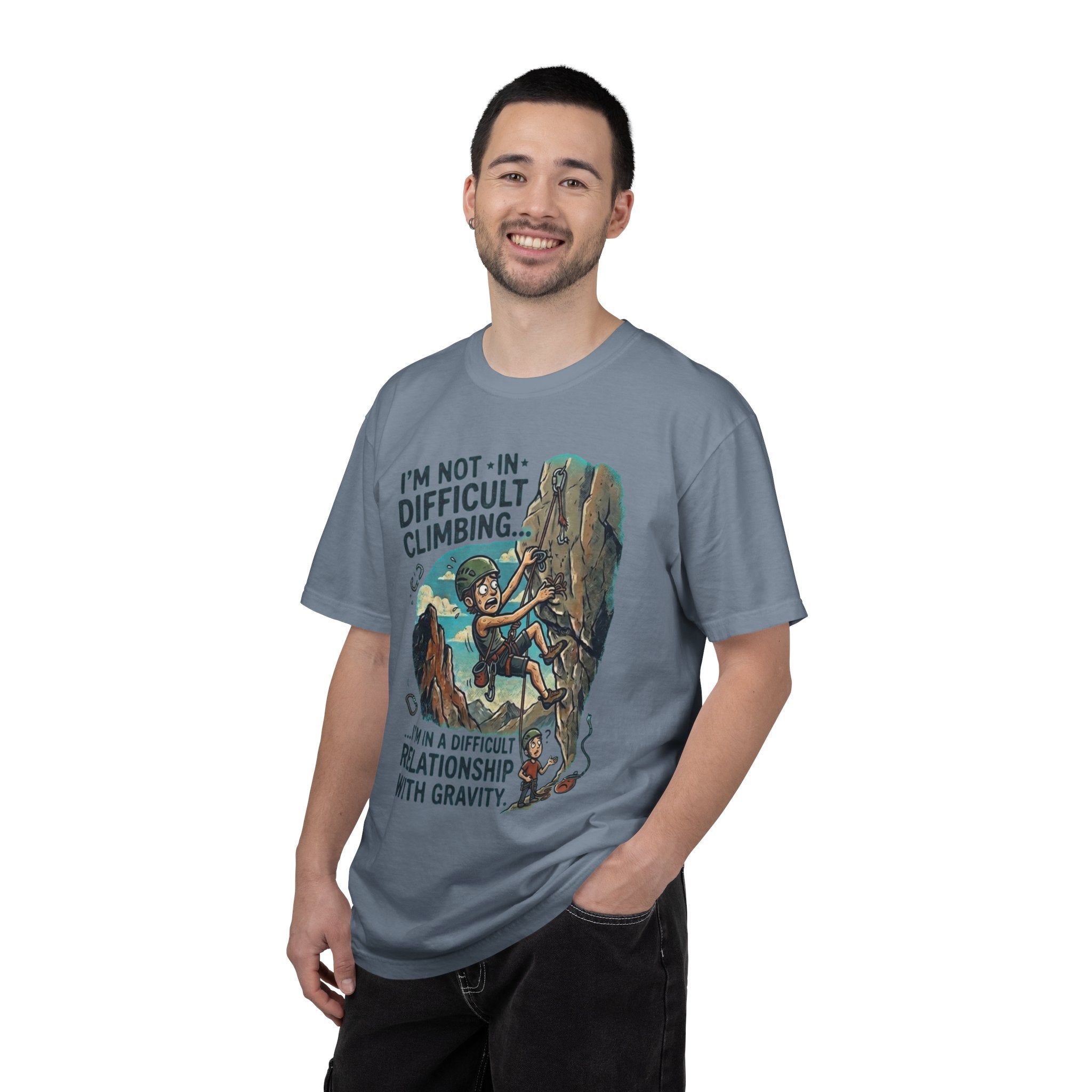 "Difficult Climbing" Unisex Garment-Dyed Tee