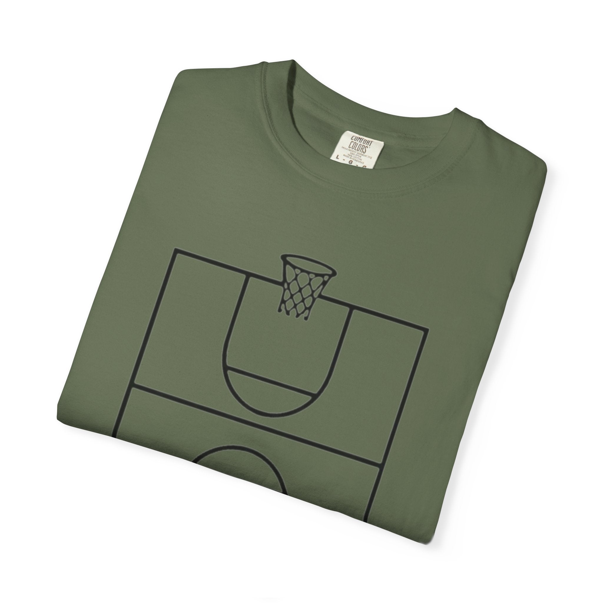 “3‑Point Covenant: Faith, Family, Free Throws" Unisex Garment-Dyed T-shirt