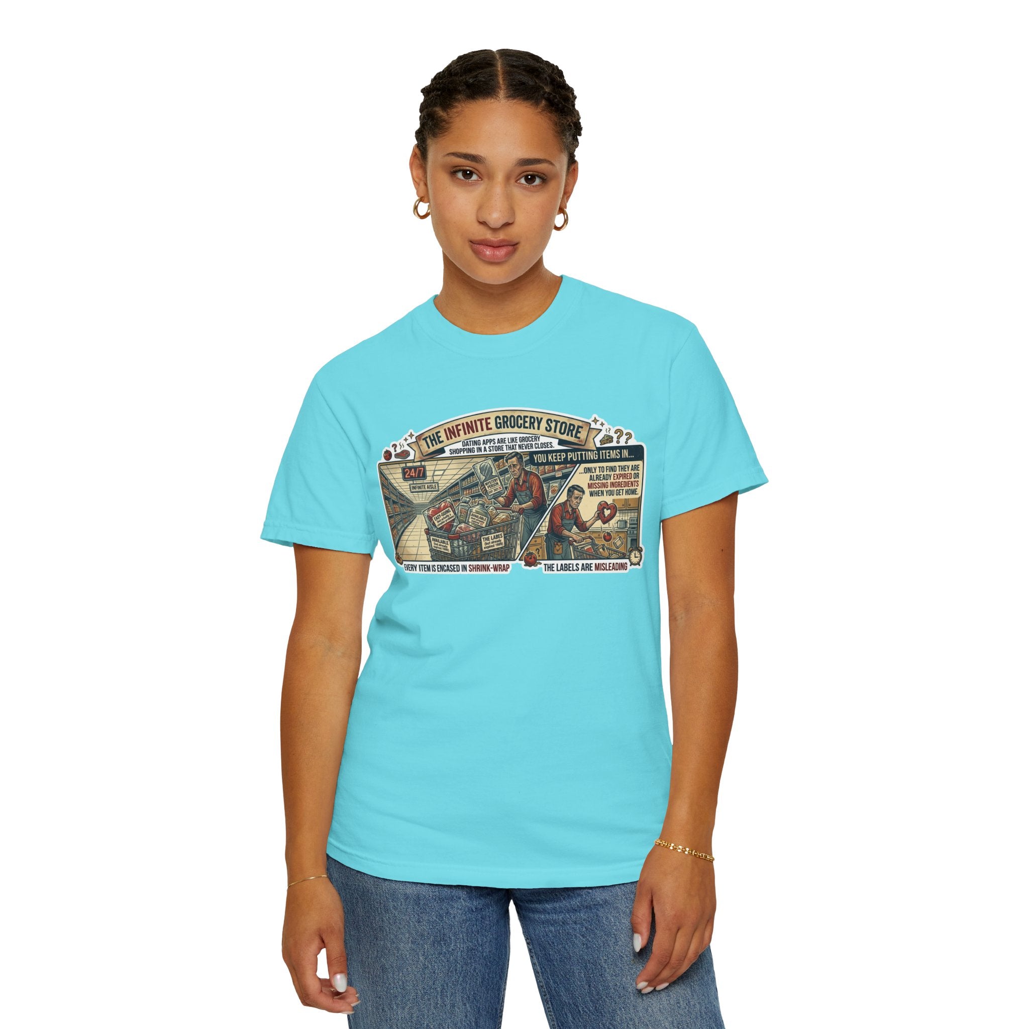 "Infinite Grocery Store" Unisex Garment-Dyed Tee