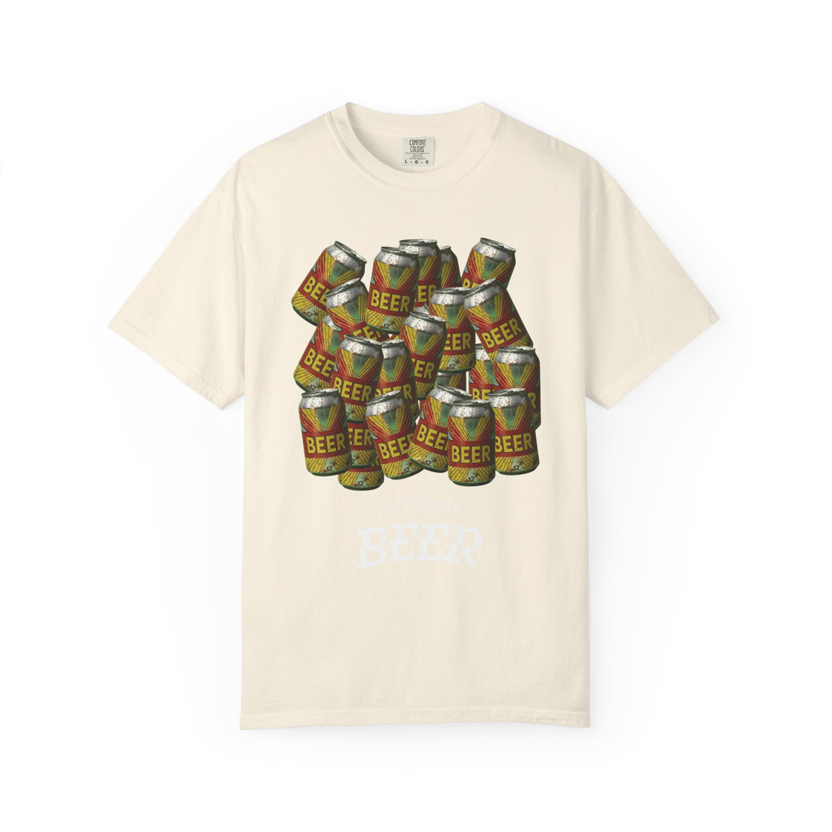 Color: Ivory | Vitamin Beer 5 Unisex Garment-Dyed T-shirt