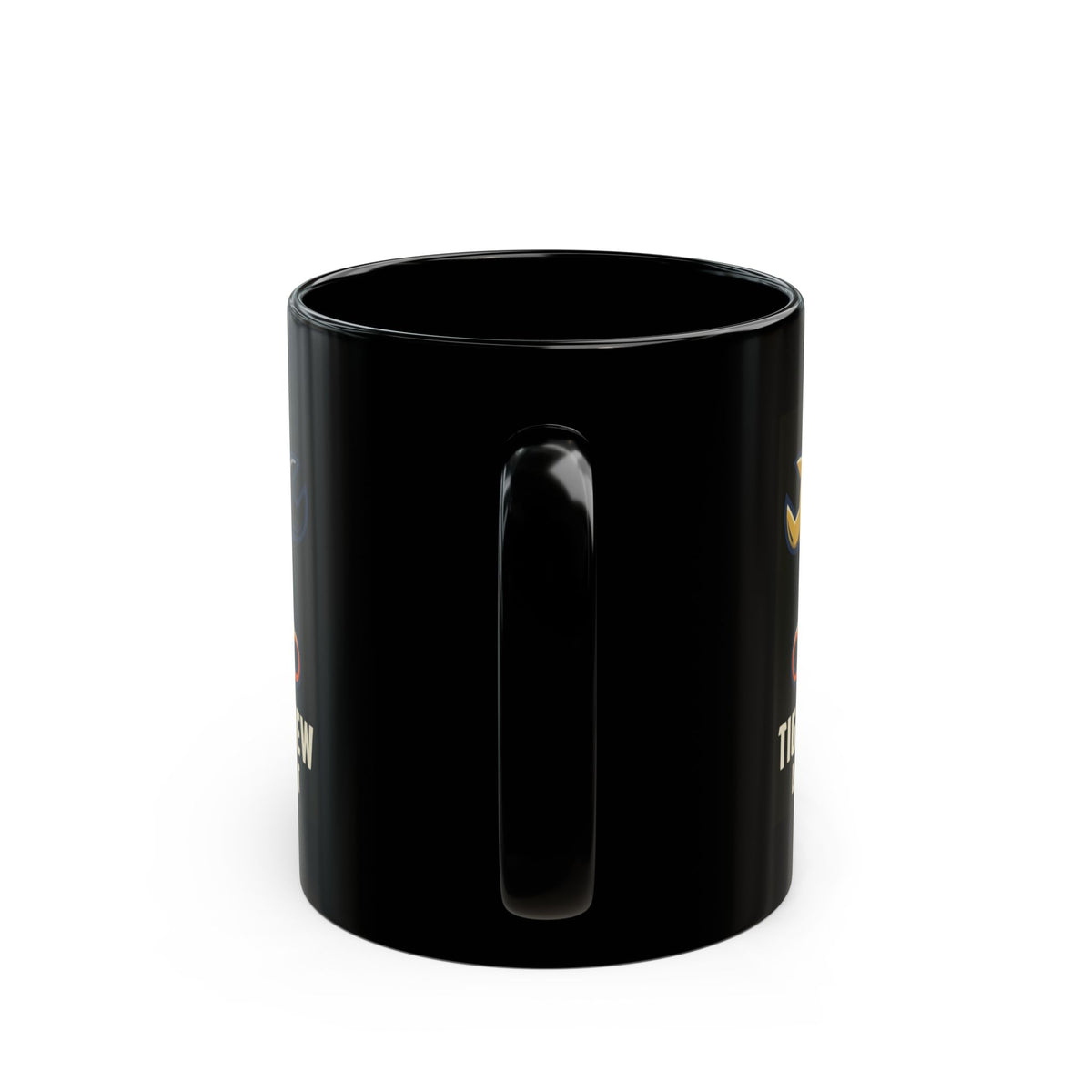 "Tight Screw and a Loose Nut" Black Ceramic Mug — Graphic