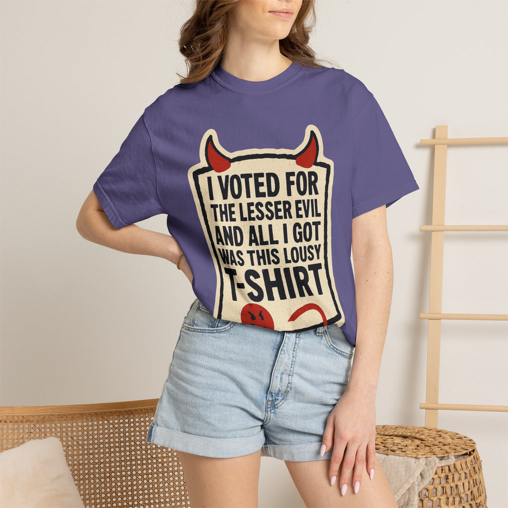 "Lesser Evil" Unisex Garment-Dyed T-shirt