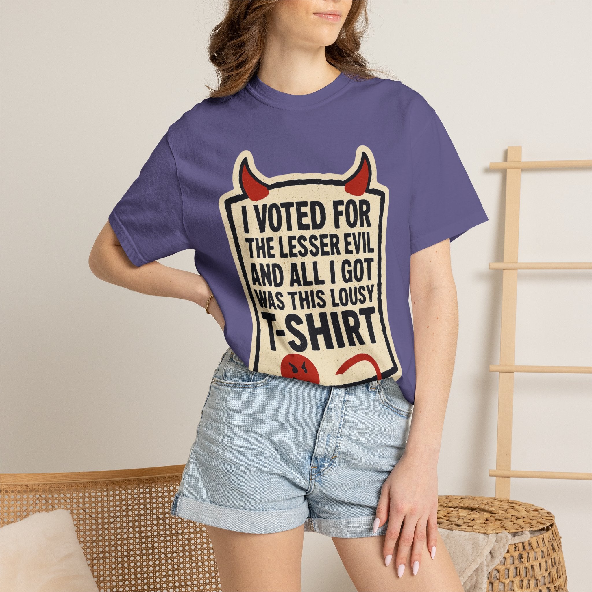 "Lesser Evil" Unisex Garment-Dyed T-shirt