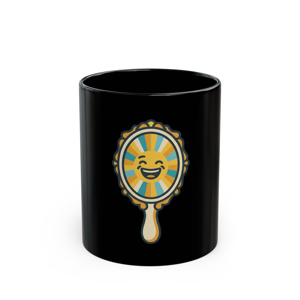 "I Choose to Laugh" Black Ceramic Mug — Graphic
