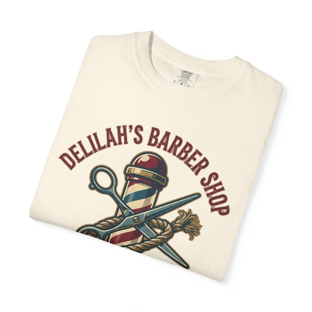 "Good Book Series Delilah's Barber Shop" Unisex Garment-Dyed Tee