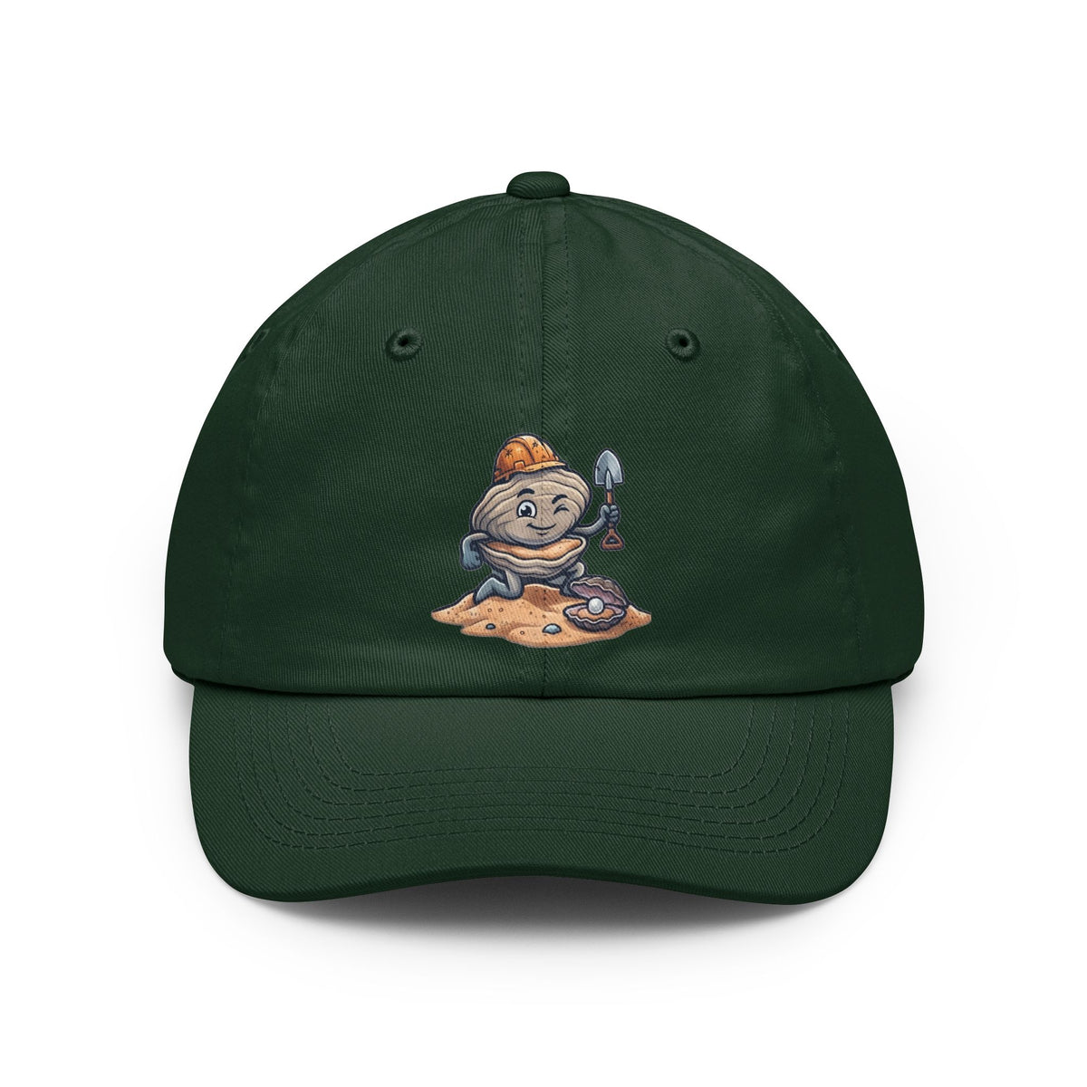 Color: Forest Green | Digging For The Big Pearl Dad Hat — Graphic