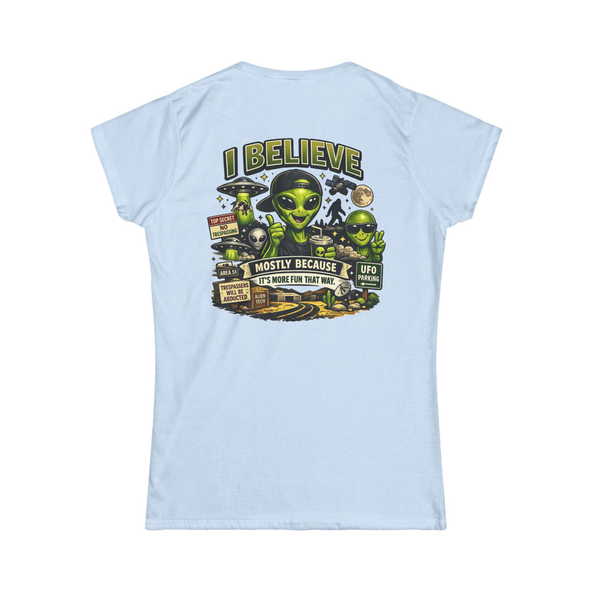 Color: Light Blue | I Believe Women's Tee