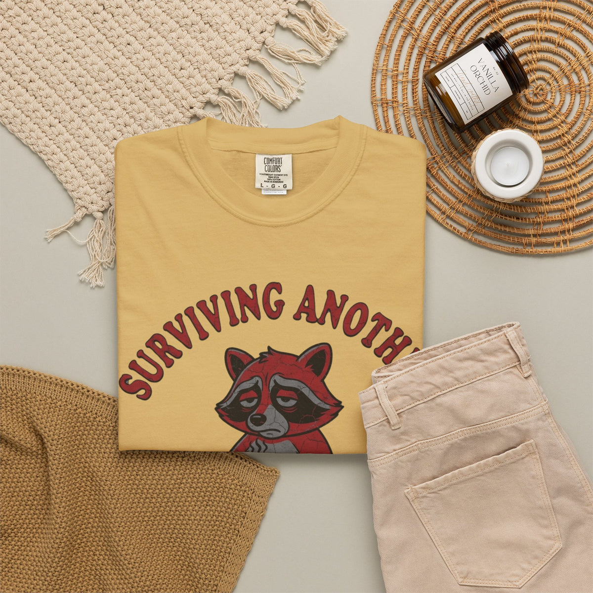 Surviving Another Meeting Unisex Garment-Dyed Tee